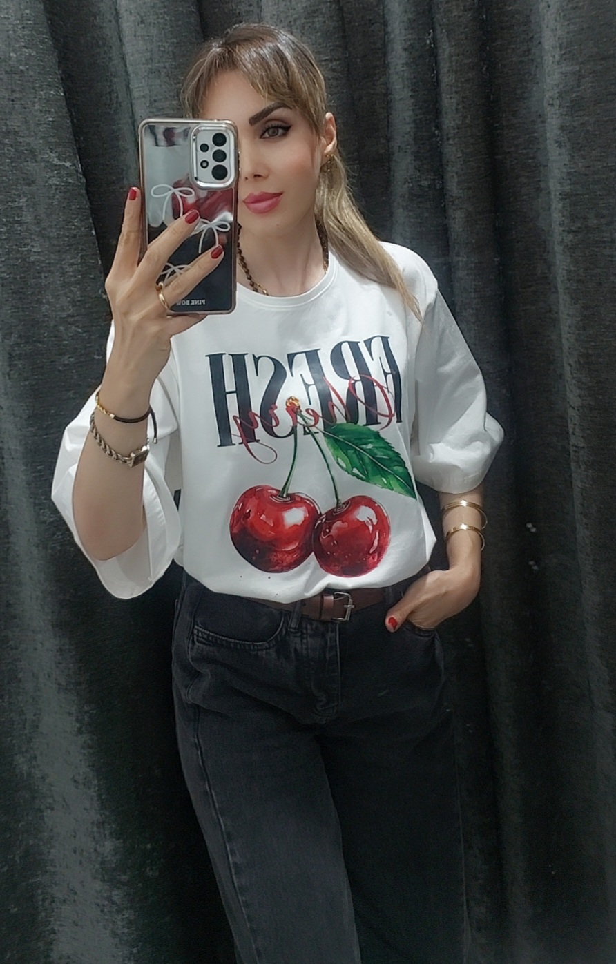 تیشرت سامر طرح گیلاس🍒