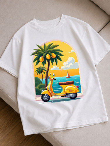 تیشرت سامر طرح موتور وسپا🛵