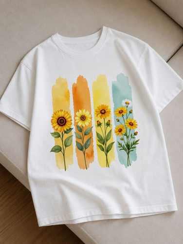 تیشرت سامر طرح آفتابگردون🌻🌻